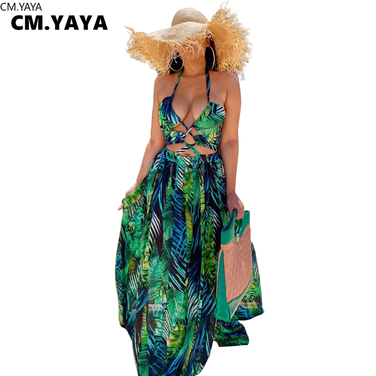 Женское ажурное платье без рукавов длинное макси с высоким разрезом и открытой