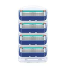 Лезвия для бритвы Gillette Fusion 5 для мужчин, лезвия из нержавеющей стали для ухода за лицом, 4 шт.лот