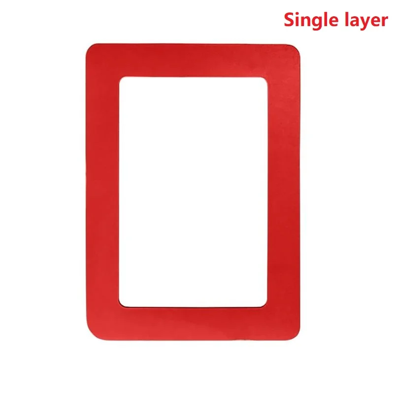 Red single layer Магнитная рамка из ПВХ 4 цвета Однослойная двухслойная фоторамка 5 6 7 10 дюймов современный Декор для дома магнитная фоторамка - Цвет: Red single layer
