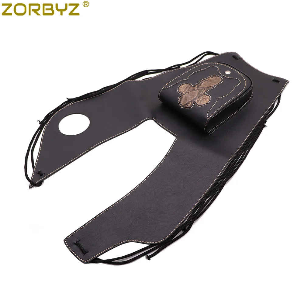 ZORBYZ мотоциклетный чехол из искусственной кожи с правой крышкой для бака сумка Honda