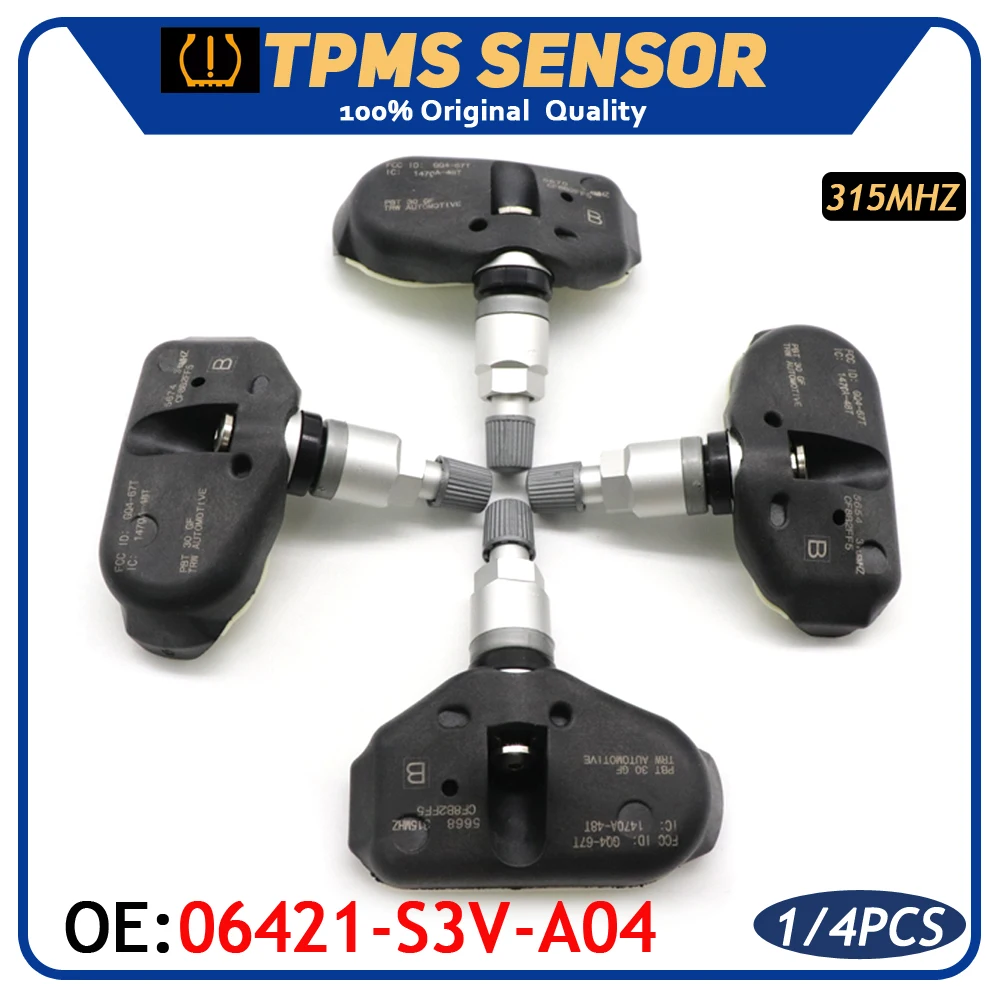 Car TPMS Tire Pressure Monitor Sensor 06421-S3V-A04 For Honda Odyssey Ridgeline Pilot Acura RL TL MDX 3.2L 3.5L 2005-2014 315Mhz |
