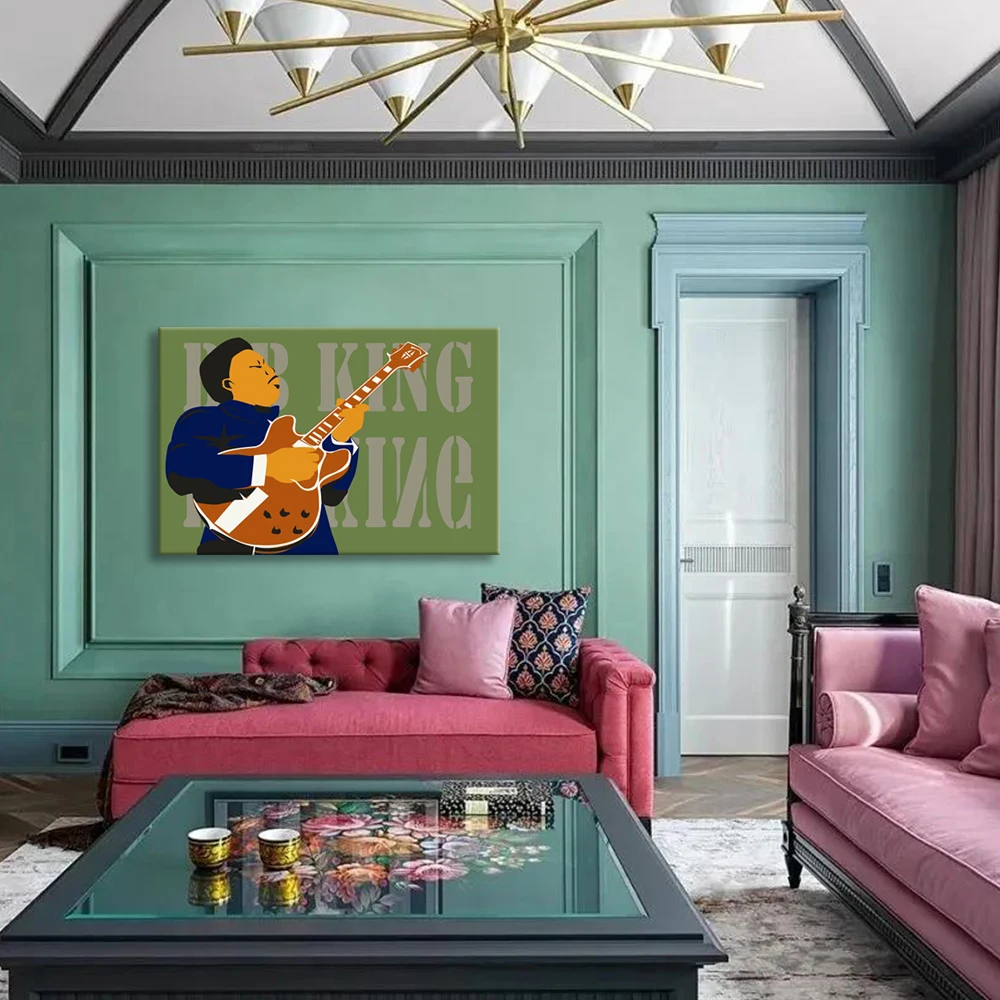 Картина на холсте BB king минималистичные плакаты и принты Настенная картина для
