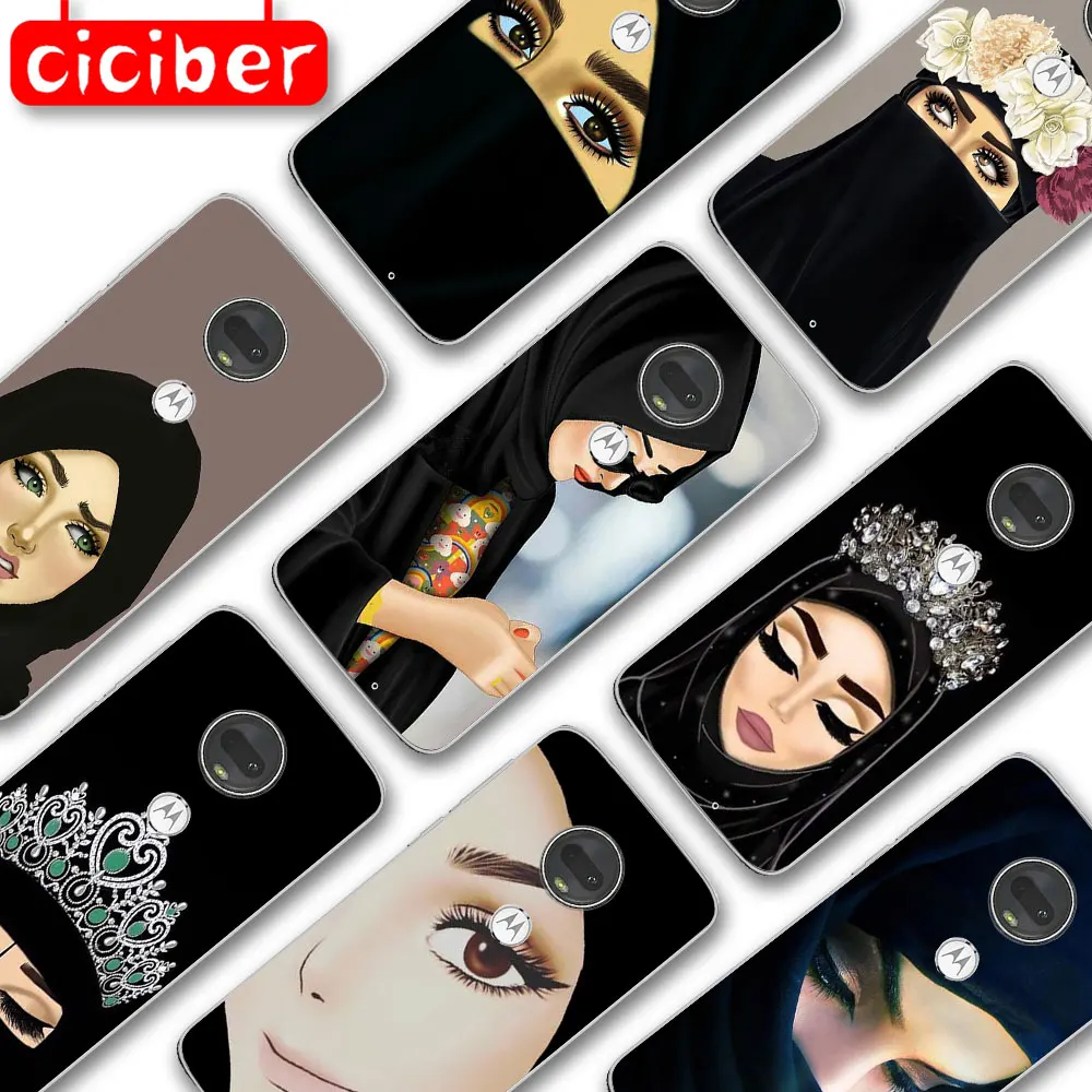 

Islamic Girl Phone Case For Motorola Moto G10 G9 G8 G7 G5 G5S G6 E5 E6 E7 Plus Play Power Soft Silicone TPU Protect Back Fundas