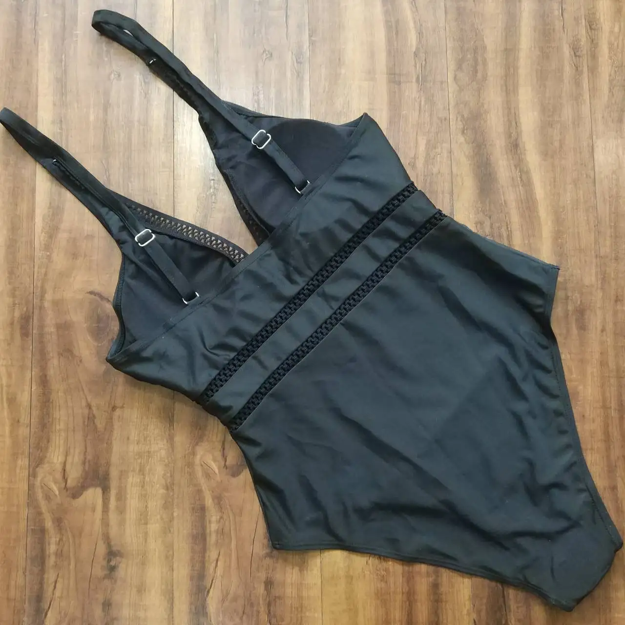 

Waist Suit Suits for Women One High Push Plus Swimsuits Swim Neck 8xl Mesh Insert Black Size Piece Ladies Bathing V Up Swimwear