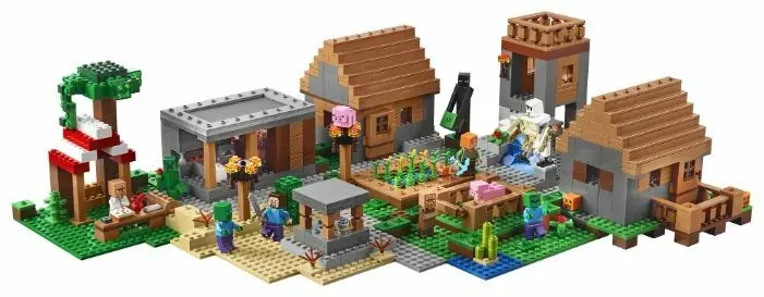 Конструктор Деревня 10531 (21105) My World Майнкрафт Minecraft блочный детский развивающая