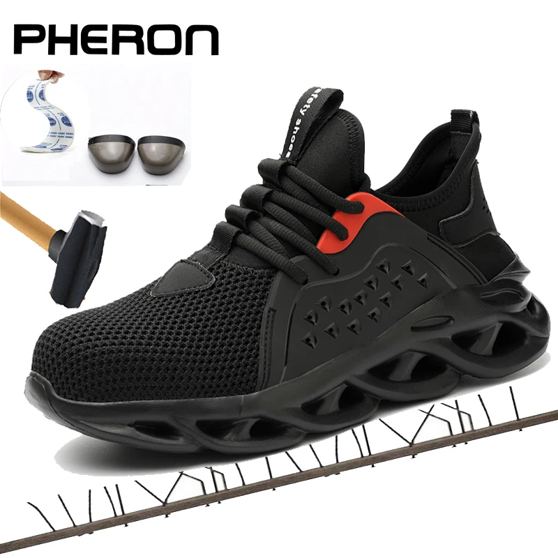 2020 Новая рабочая обувь со стальной вставкой на носке Мужские защитные