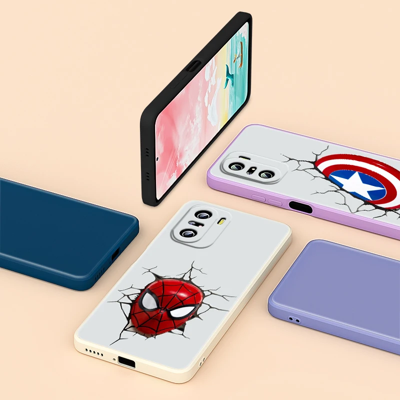 

Avengers Marvel Logo Cool For Xiaomi Redmi K40 K30 9A 9C 9AT 9 8 7 6 5 4X Pro Plus Liquid Silicone Soft Cover Phone Case