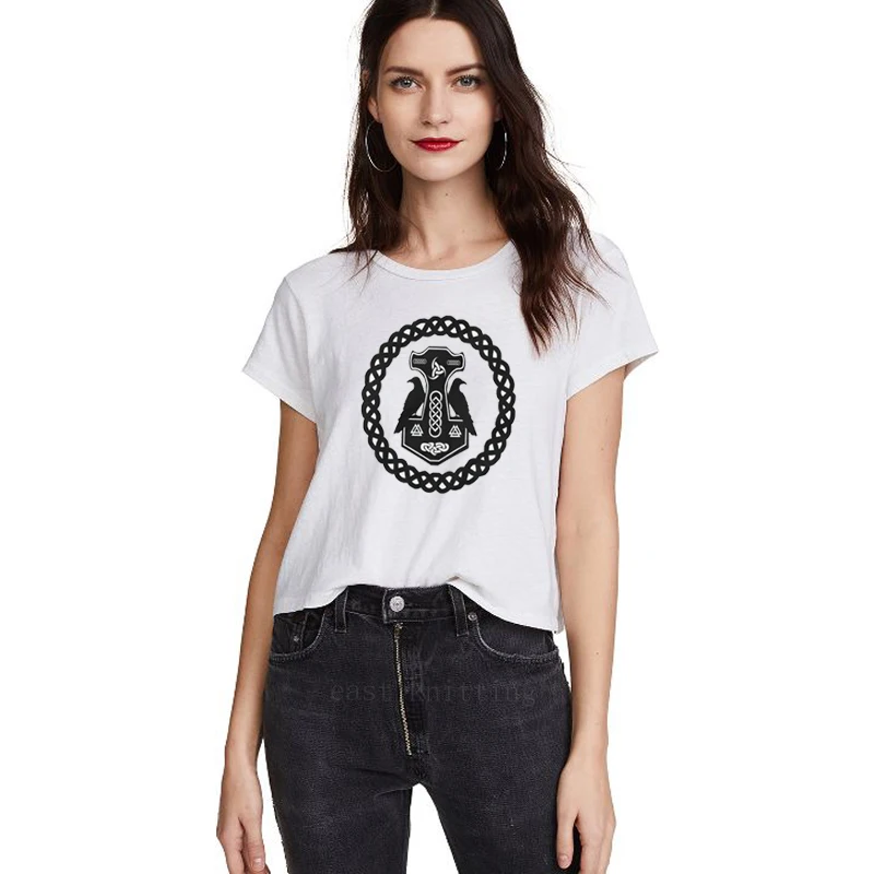 

Good Women Round Neck Summer Tops Unisex Black Graphic Print Female White T Shirt