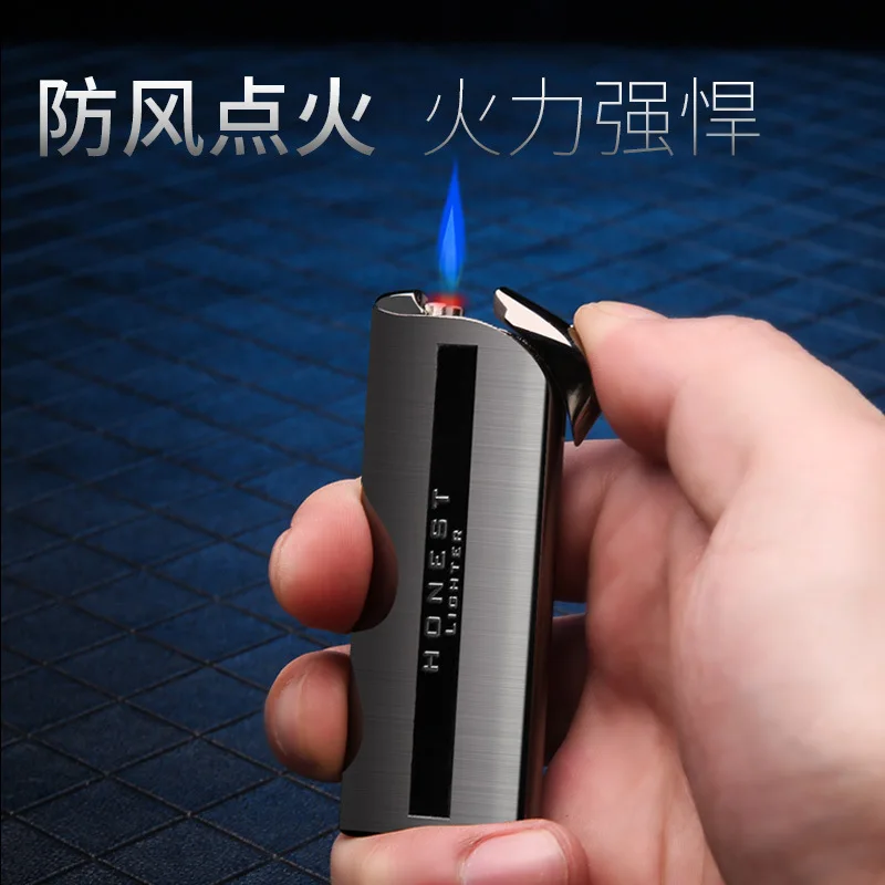 

Baicheng ultra-thin windproof brand gas inflatable metal electronic creative personality metal lighter