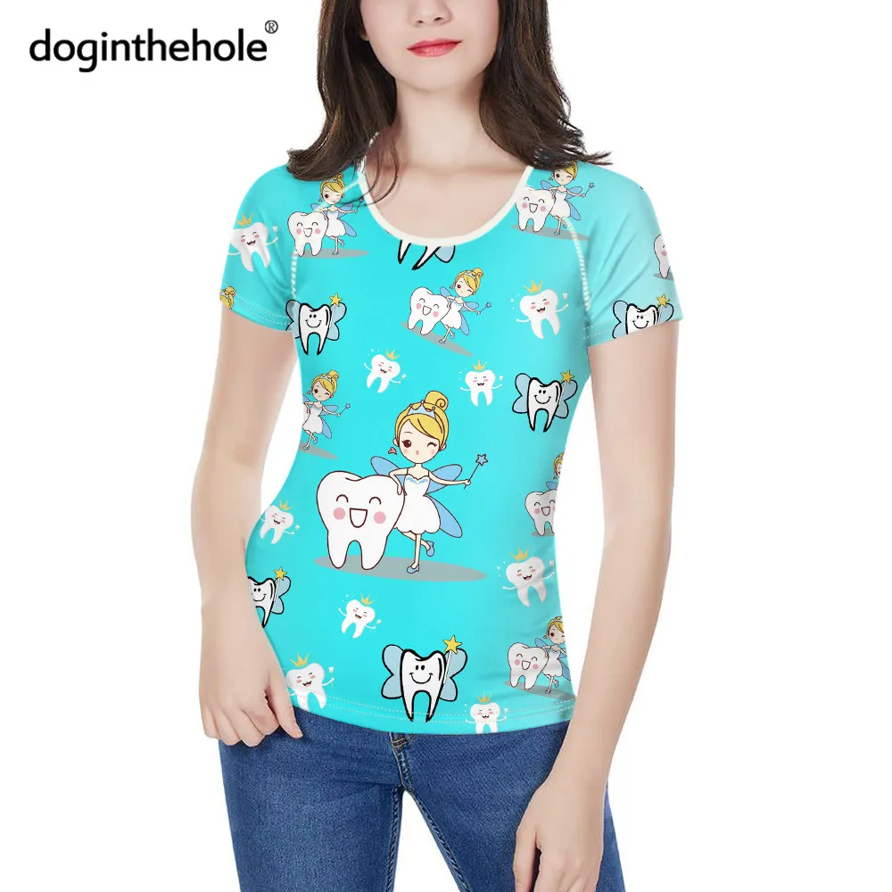 Светло голубая светильник ская футболка doginthehole Летние повседневные топы с