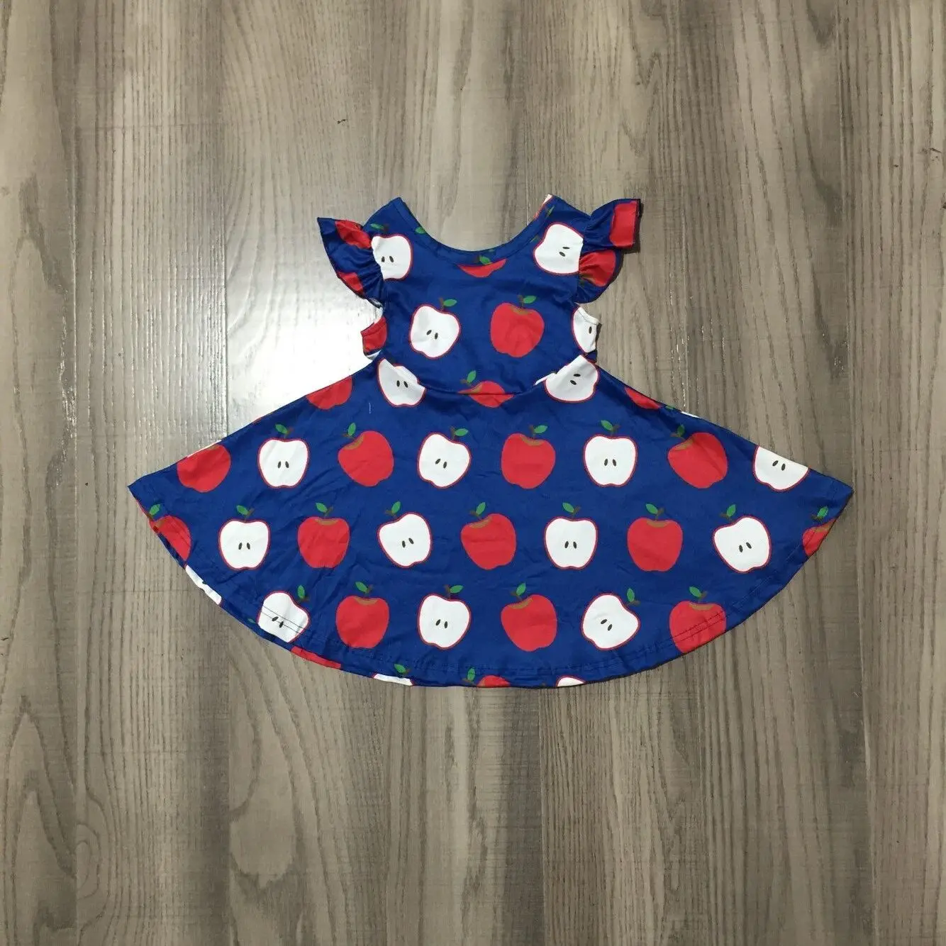 Летнее платье с надписью Apple для девочек детская одежда из молочного шелка |