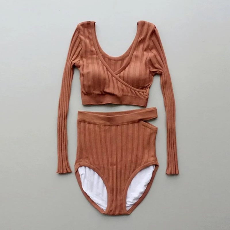 Хит продаж весенний купальник Женский раздельный из двух частей тонкий