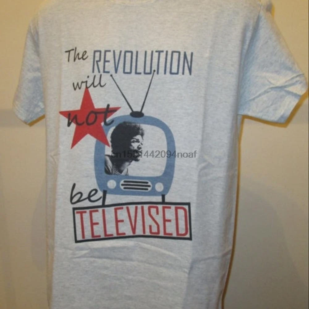 Футболка The Revolution Will Not Be televized Music 70s Soul Jazz Apparel Graphic для мужчин и женщин 195 | Мужская