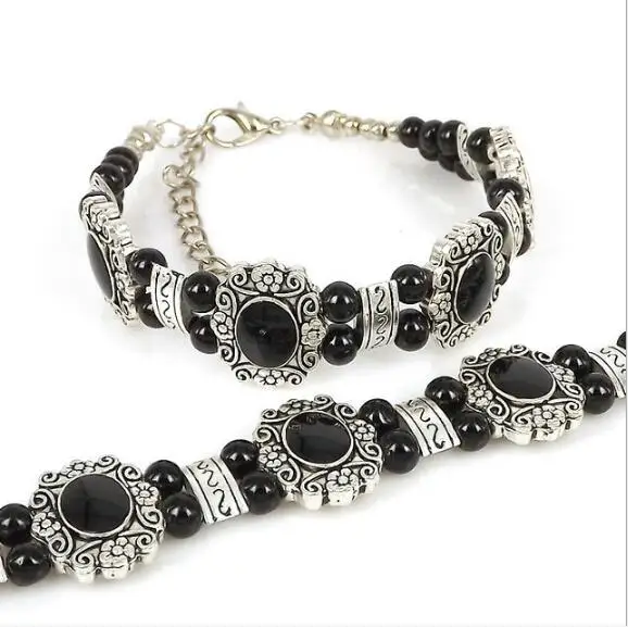 Модный винтажный Ретро Тибетский красный браслет бохо из бисера | Украшения и