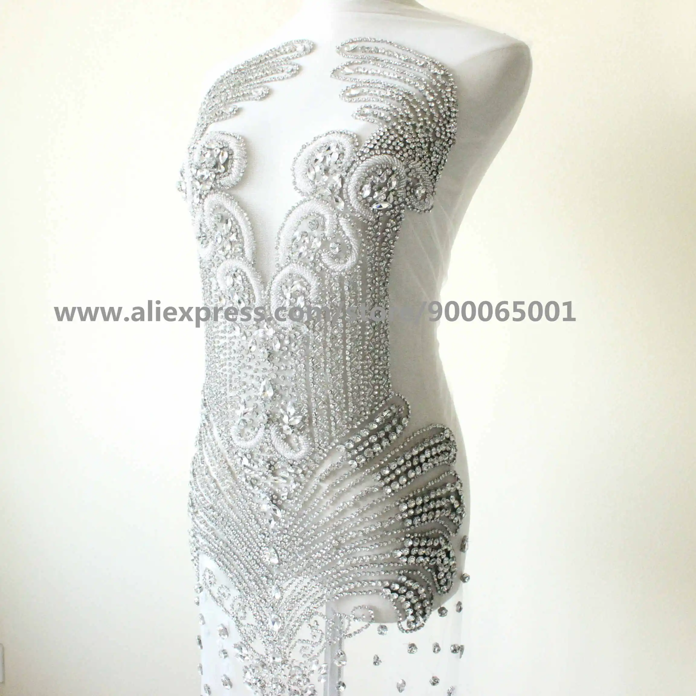 Длинный лиф аппликация для стразы ручная работа свадебного платья | Дом и сад