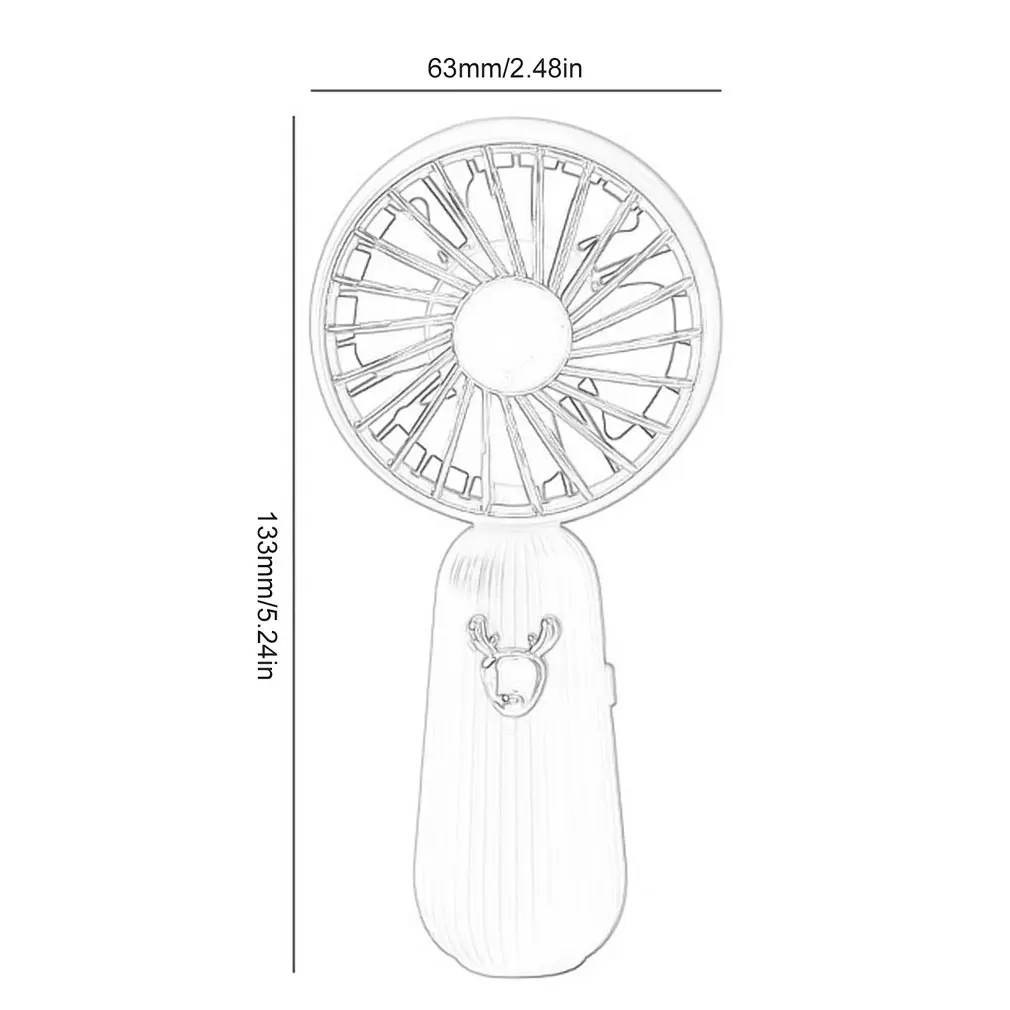 

Handheld USB Charging Mini Fan Low Noise Two Speed Office Handheld Fan For Travel Outdoor Cooling Fan