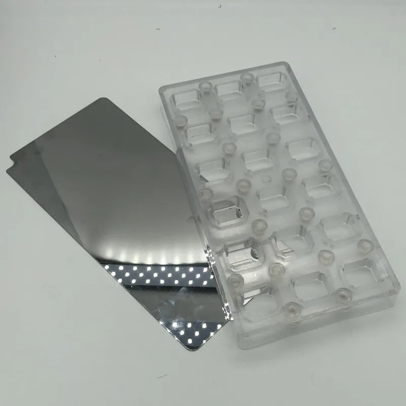 

18 Cups Rectangle Polycarbonate Magnetic Chocolate Mold For Transfer Sheet Hard PC Candy DIY Moulds