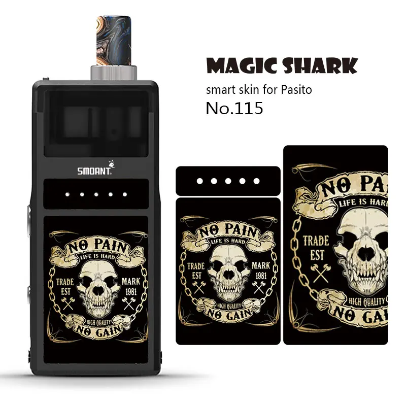 Волшебная Акула крутой Череп Модный лист ПВХ стерео 2.5D наклейка для Pasito Пленка