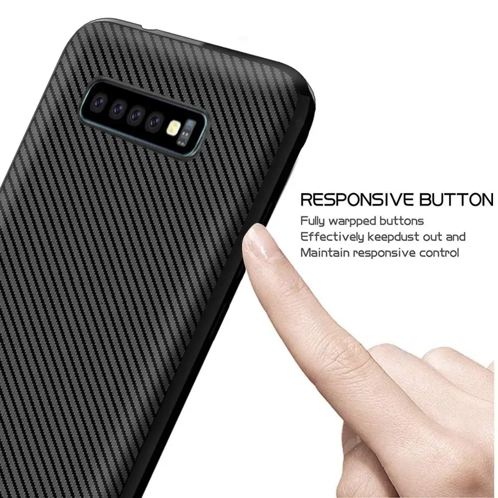 Samsung Phone Case For Galaxya A 20 30 40 50 S 60 70 11 plus s11 E Soft Silicon Cover Carbon Fiber TPU Shockproof |