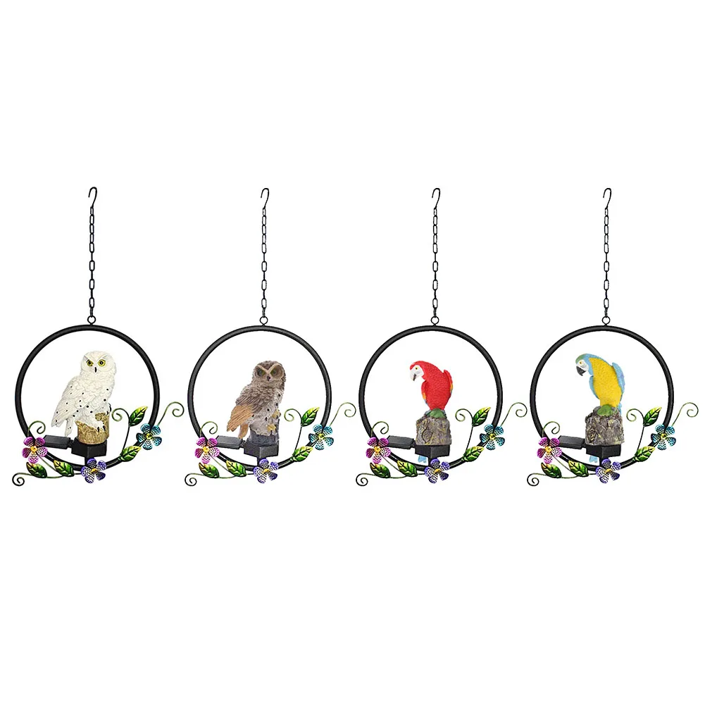 

Solar Power LED Hanging Lamp Solar Power LED Owl Parrot Hanging Lamp Waterproof Garden Decorative Light