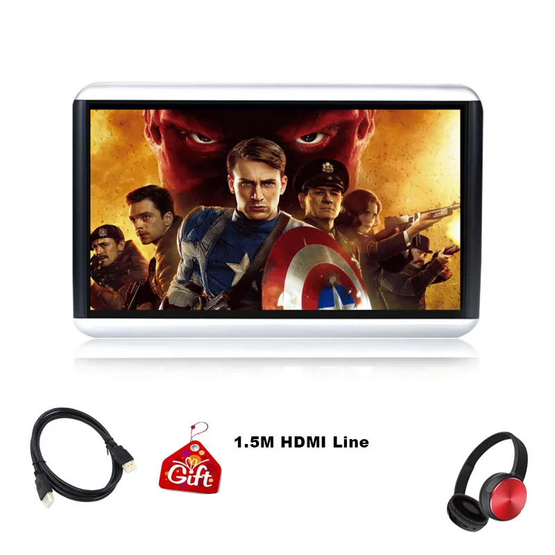 1 monitor 1 headset 10,1 дюймов Android 8,1 4K 1080P 1920*1200 Автомобильный подголовник монитор сенсорный экран wifi/Bluetooth/USB/SD/HDMI/FM/Mirroring/Miracast - Цвет: 1 monitor 1 headset