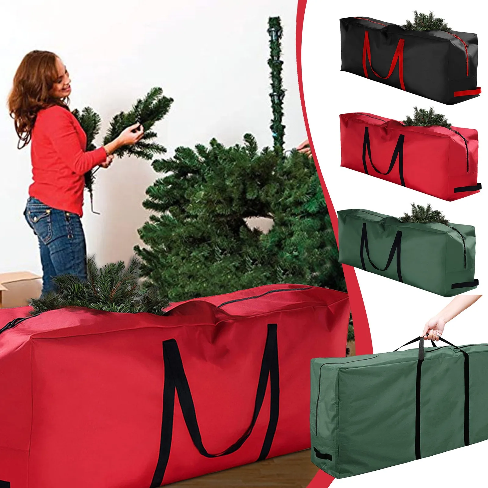 

Christmas Tree Storage Bag Dustproof Cover Protect Waterproof Large-capacity Quilt Clothes Warehouse Storage Bags Organize tools