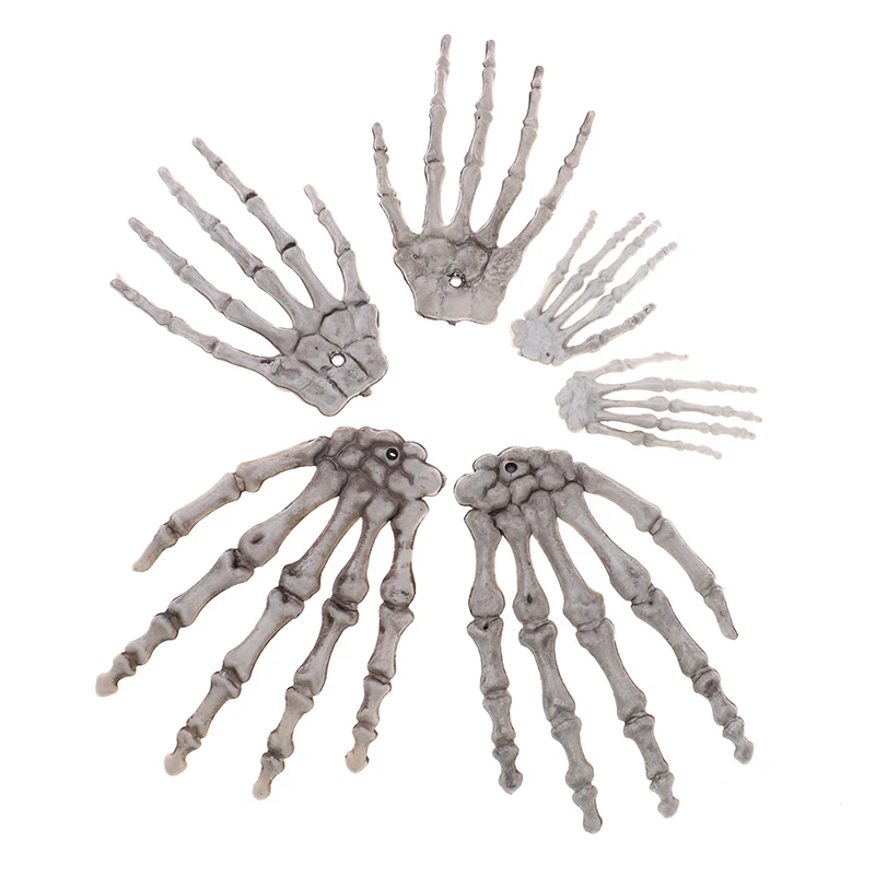 Комплект из 2 предметов скелет череп на Хэллоуин человеческой руки кости ужас для взрослых страшно Опора