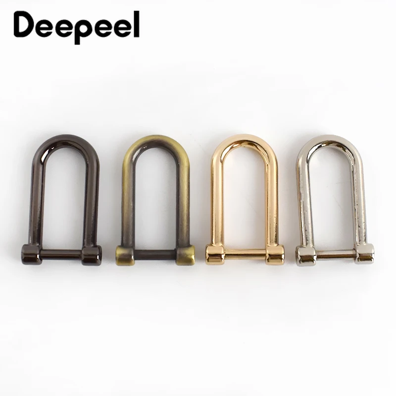

10 шт. Deepeel id 10 мм металлические D-образные кольца для сумок, съемное винтовое кольцо, крючок с застежкой Starp, фурнитура для сумки для багажа «сд...