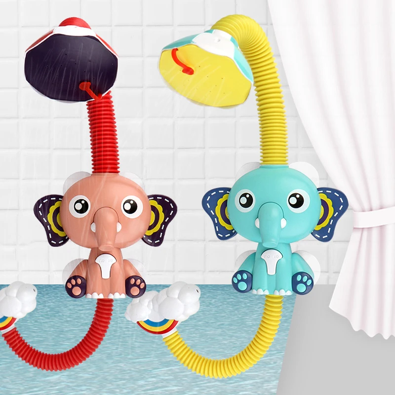 

Bath Toys Baby Elephant Spray Toddler Kids Electric Cartoon Shower Water Spray Toys Boys Girls Swimming Water Toys Game Gift