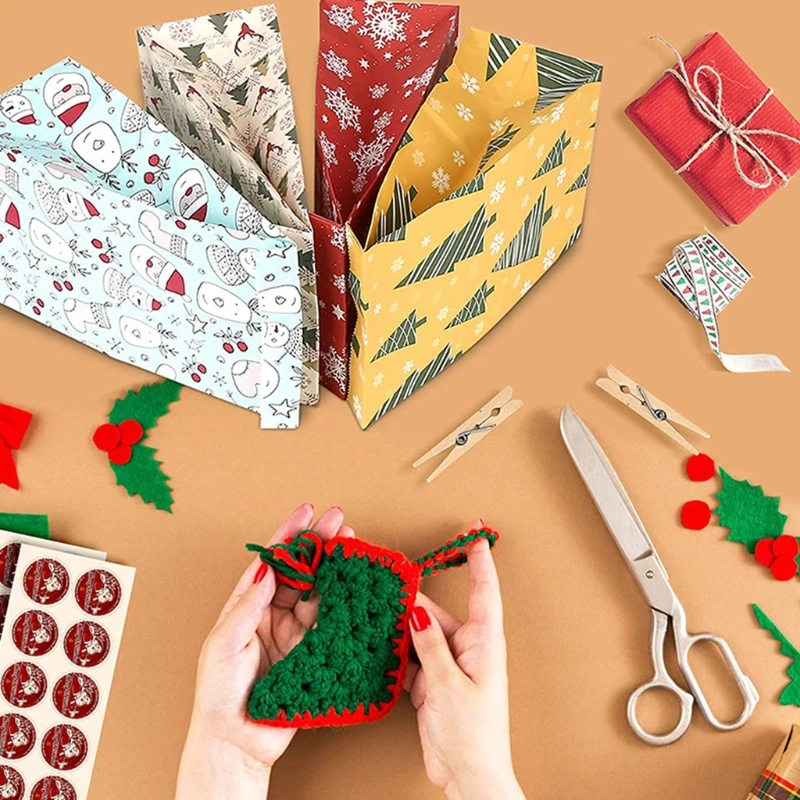 

Christmas Advent Calendar Hanging Bags 24 Days Christmas Element Candy Bags