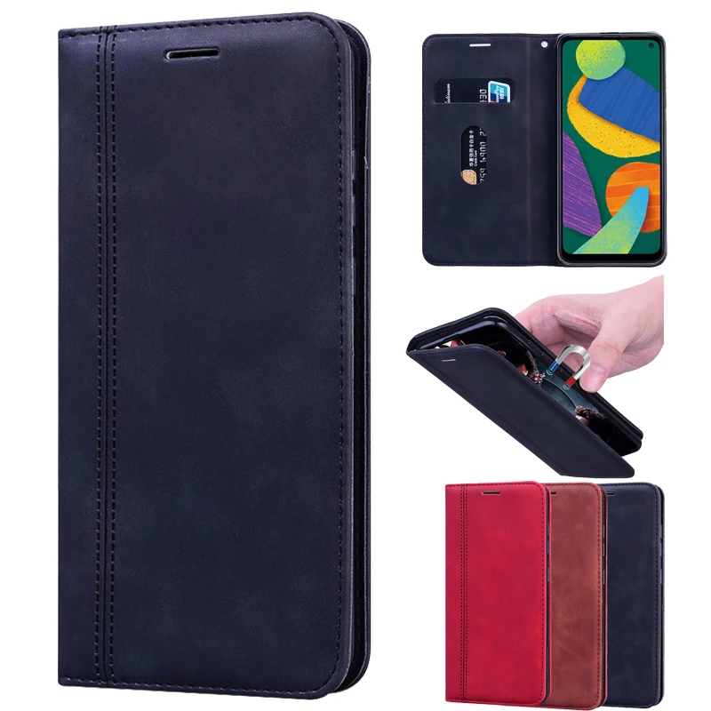 

Case For Samsung Galaxy F52 5G Protective Flip Cover PU Leather Case F52 SM-E5260 F 52 Protector Shell Wallet Funda Capa Bag
