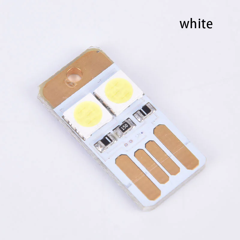 

1pcs Night Lamp Mini Pocket Card USB Power LED Keychain Night Light for Laptop