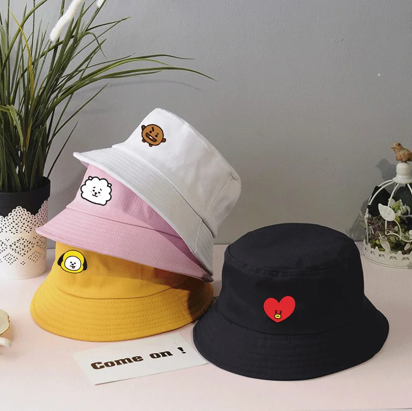 

Kpop Bangtan Cartoon Printing CHIMMY COOKY SHOOKY MANG KOYA TATA RJ Fisherman's Cap JIN SUGA J HOPE JIMIN V JUNGKOOK Unisex Hat