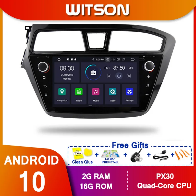 WITSON! Android 10 Octa core PX5 автомобильный DVD плеер для HYUNDAI I20 2014 2017 ( LHD ) IPS экран 4 ГБ ОЗУ 64 Гб