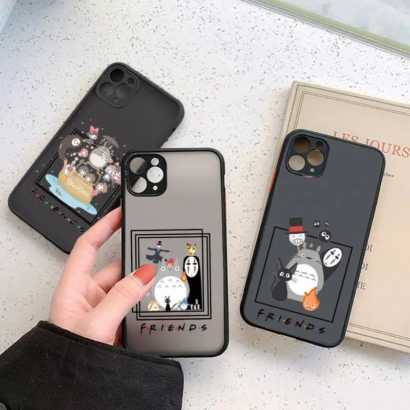 

my neighbor totoro friends Phone Case For iphone 12 11 7 8 plus mini x xs xr pro max matte transparent cover