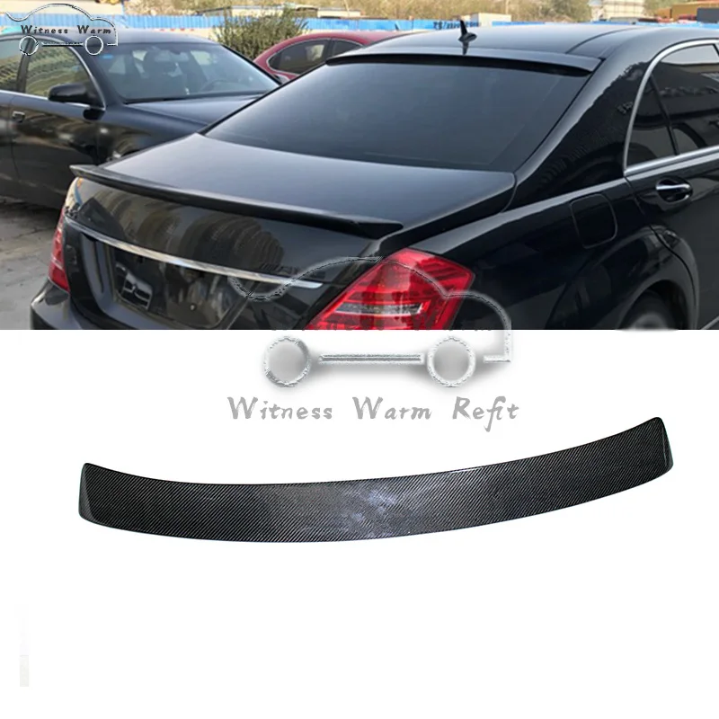 Спойлер W221 S Class AMG Style из углеродного волокна для заднего крыла багажника Mercedes Benz