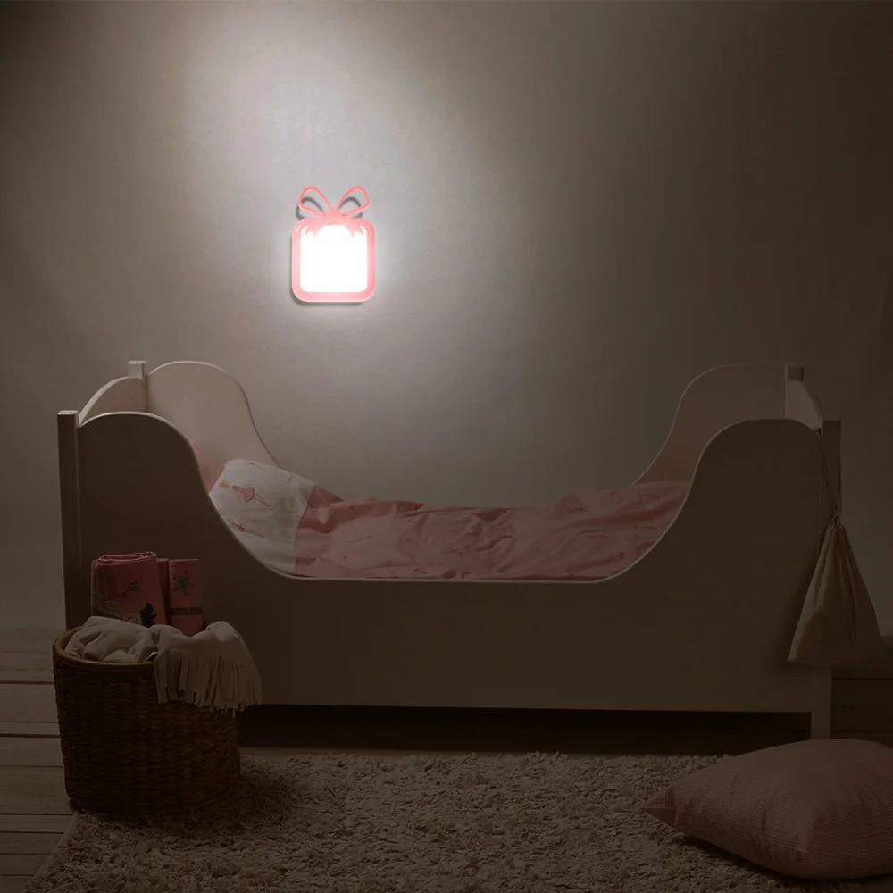 

2Pcs Decorative Bedside Lamp LED Bedroom Porch Lamp Night Lamp Gift (Plug)