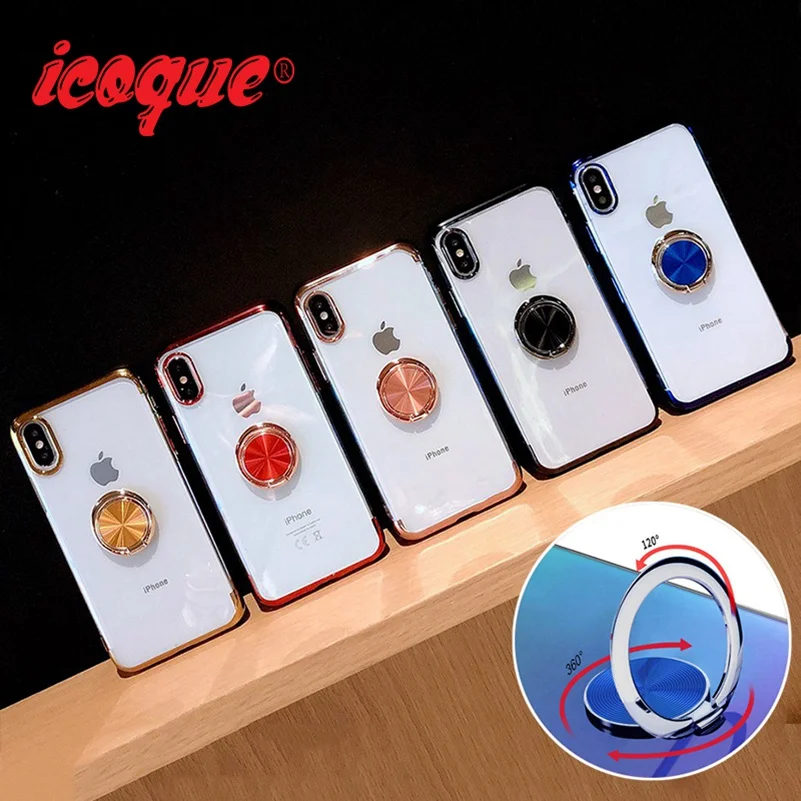 Прозрачный чехол с кольцом для iPhone11 iPhone 11 Pro 11pro XS Max 8 6 Plus силиконовый телефона 6s 7 X