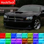 Аксессуары для Dodge Charger 2005 2006 2007 2008 2009 2010 разноцветные RGB светодиодные ангельские глазки Halo Ring Eye DRL RF пульт дистанционного управления