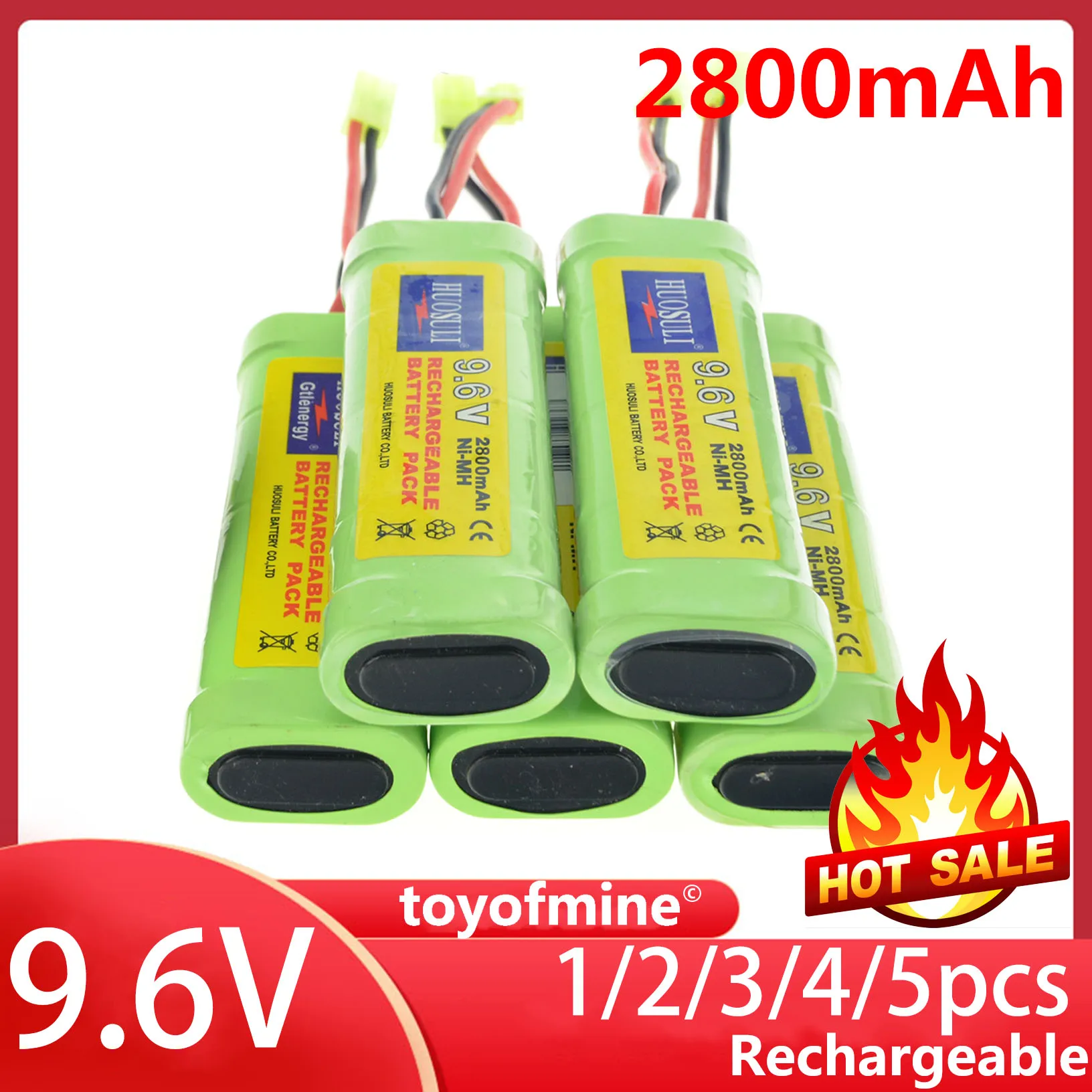 1 5 шт. перезаряжаемые батарейки 2800 мАч NiMH 9 6 в|rechargeable battery|cell batteries |