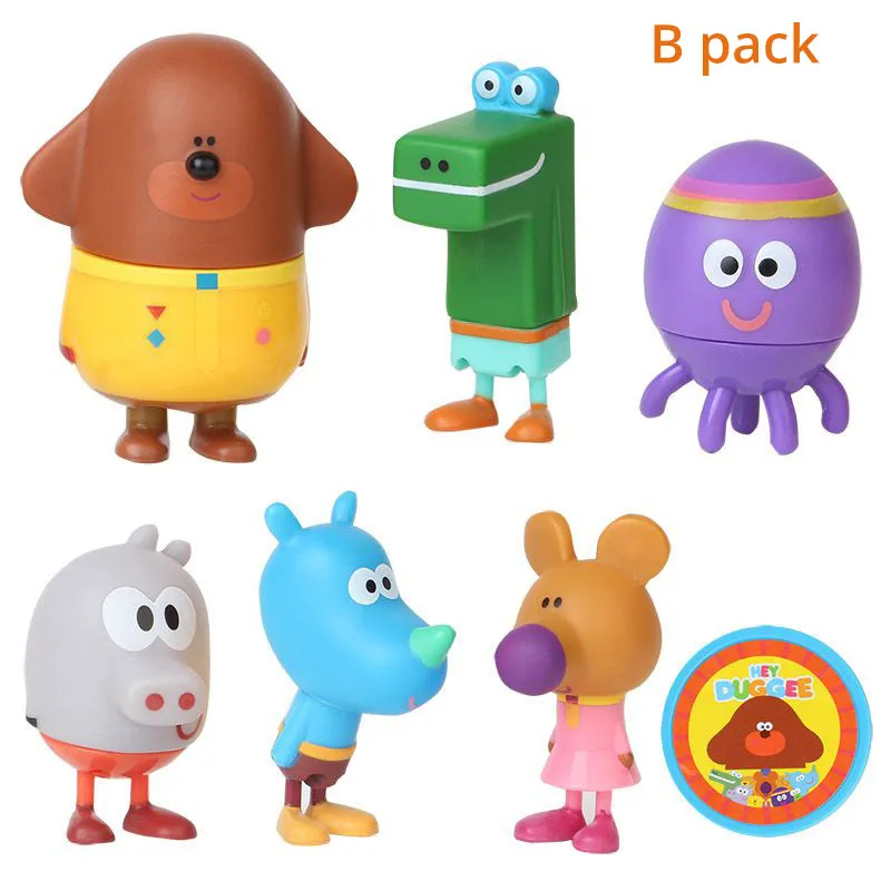 7 шт./лот модная ПВХ фигурка Hello Duggee Бетти Норри Happy Roly Tag мультяшная Аниме Модель