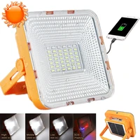 200w led solar camping light rechargeable portable lanterns power bank suspension tent work lamp outdoor searchlight emergency