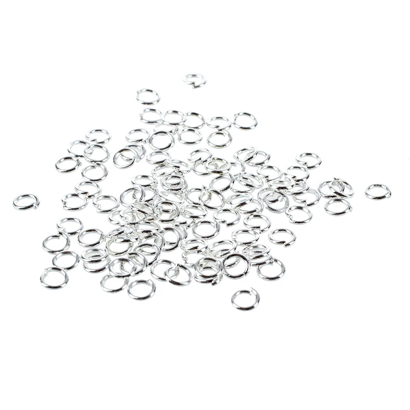 4 мм 21 Калибр открытый прыжок кольца-посеребренные-100 шт |