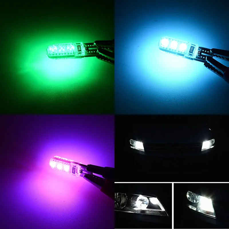 

AEING 10PCS T10 W5W LED car interior light COB marker lamp 12V 194 501 Side Wedge parking bulb canbus auto for lada car styling