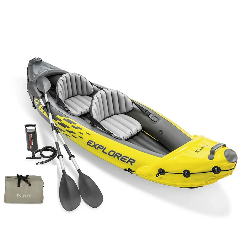Надувной каяк EXPLORER K2 для водных видов спорта портативная рыболовная лодка