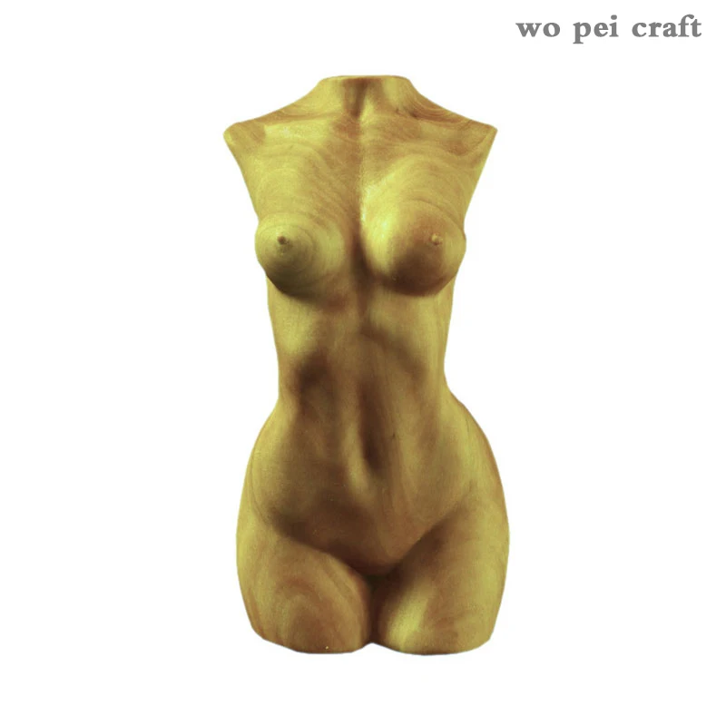 

Body Art Sculpture Ornaments Wooden Bust Portrait Figurines Boxwood Wood Carving Craft Statue Home Decoration Accessories Modern