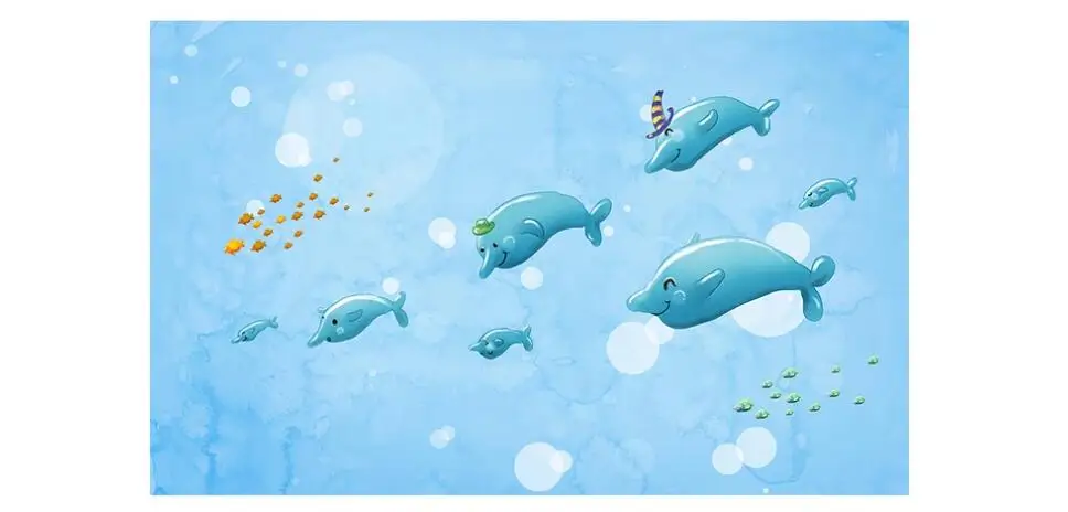 Milofi custom 3D wallpaper mural cartoon fantasy underwater world theme space whole house background wall for living room bedroo |