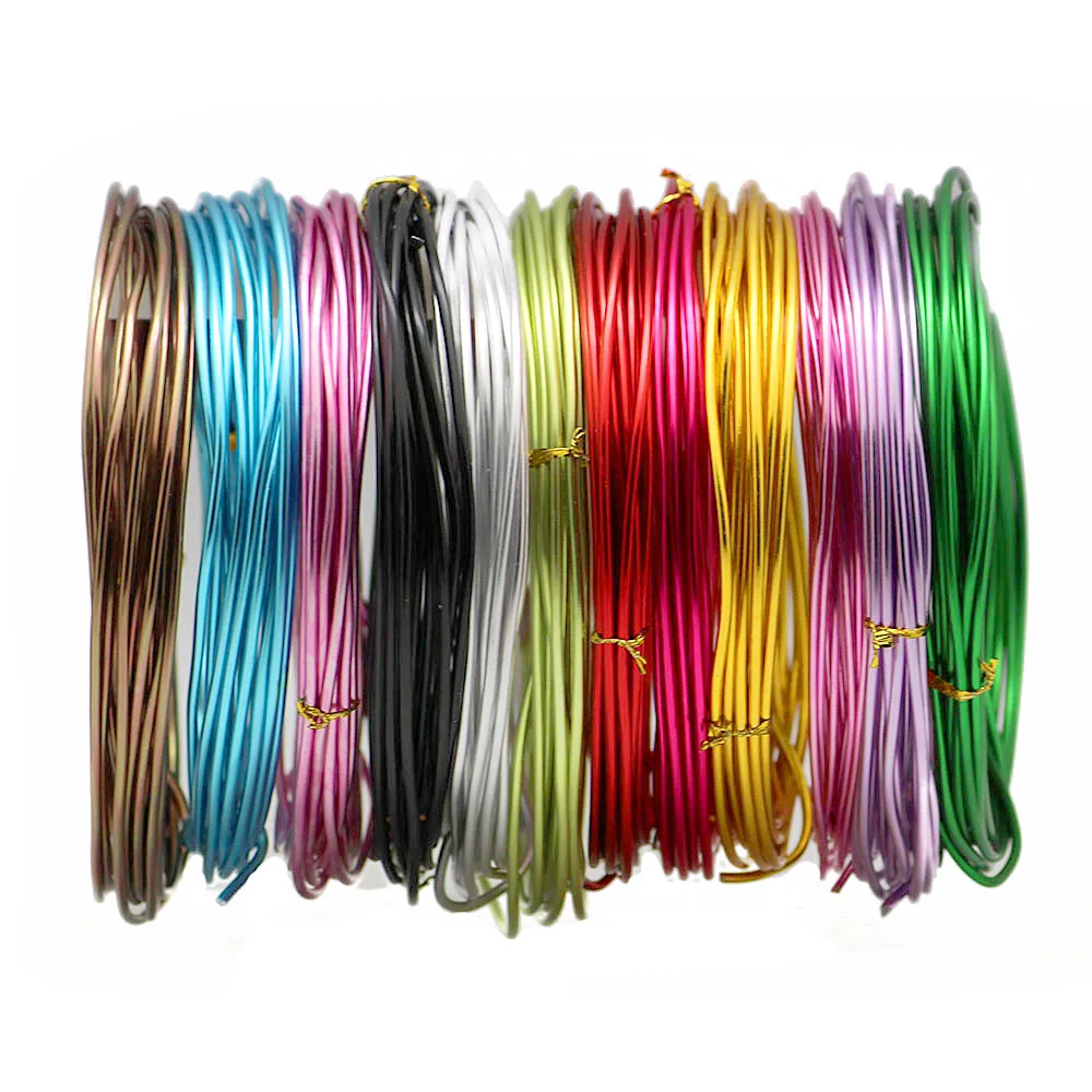 Анодированная круглая алюминиевая проволока для рукоделия 3 ~ 5 м/лот калибр 1/1 5/2/2