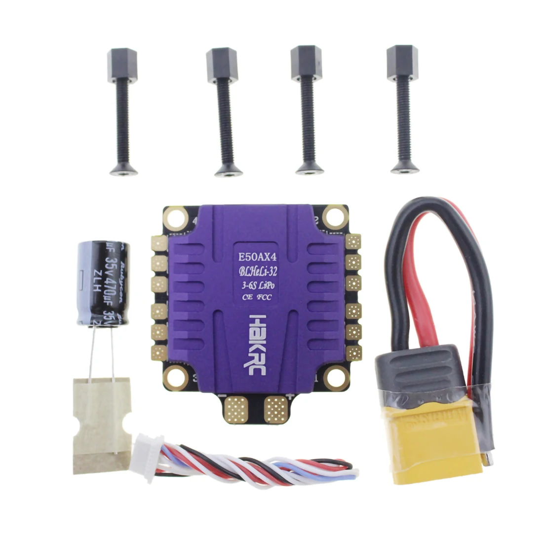 HAKRC E50AX4 50A Blheli_32 3 6S Dshot1200 5 В/3A BEC с MOS трубкой 30 5x30 мм бесщеточный ESC для