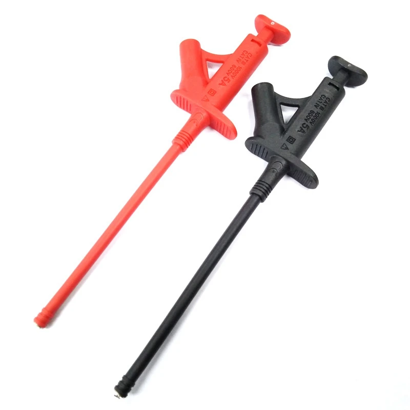 Flexible Test Hook Clip,IC Test Clip Grabbers Probe Jumper,High Voltage Clip Insulated for Automobile Inspection